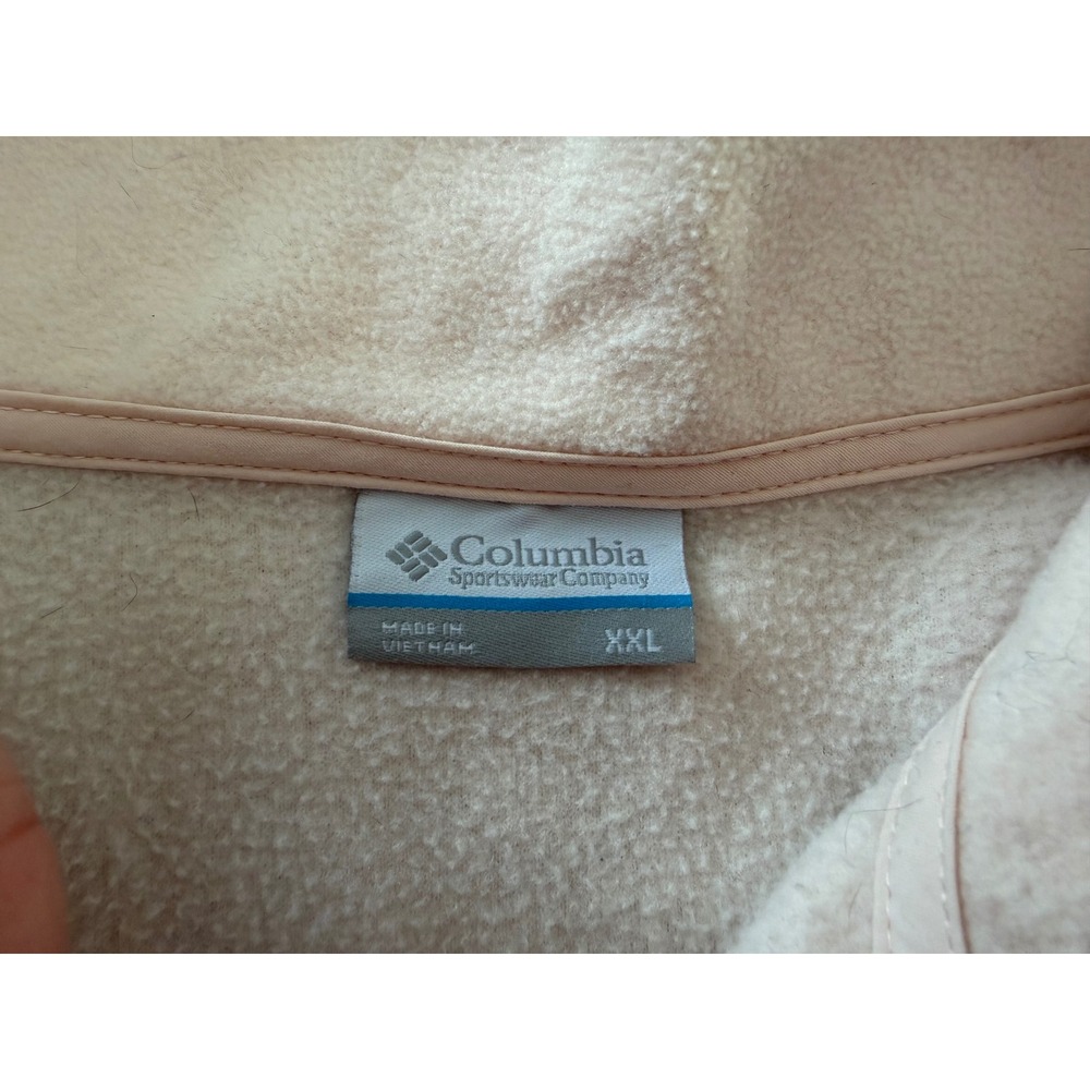 Columbia Benton Springs Fleece Pullover XXL Pink Cream Colorblock XL4503 Snap Up - Picture 4 of 8